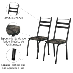 Conjunto com 2 Cadeiras Leia Artefamol — foto 3