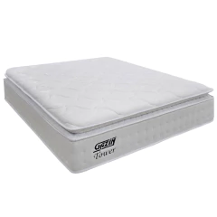 Colchão Casal Queen Molas Ensacadas Gazin Com Pillow Tower New 158x198x35cm Branco — foto 1