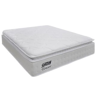 Colchão Casal Queen Molas Ensacadas Gazin Com Pillow Tower New 158x198x35cm Branco