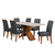 Conjunto de Mesa Sala de Jantar Tampo com Vidro 1,80m 6 Cadeiras Grécia Dobuê
