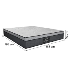 Cama Box Baú Casal Queen Colchão Gazin Maximus Molas Ensacadas 158x198x65cm — foto 2