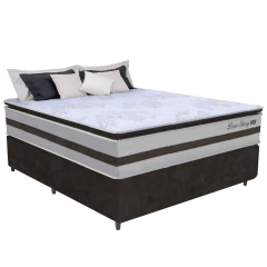 Cama Box Casal 1,38m Colchão Molas Ensacadas 30cm Love Story 138x188x68cm — foto 1