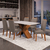 Conjunto de Mesa Sala de Jantar Tampo com Vidro 1,80m 6 Cadeiras Grécia Dobuê - comprar online