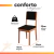 Conjunto Sala de Jantar Mesa Athenas Redonda 4 Cadeiras Trento Madeirado/Mascavo Dobuê - comprar online