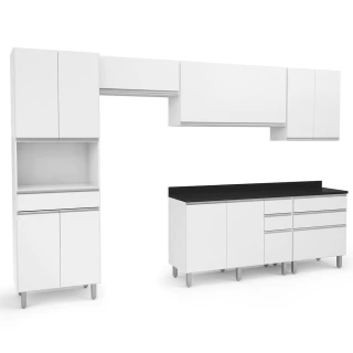 Cozinha 6 Peças C/gaveteiro Top Class Batrol Branco