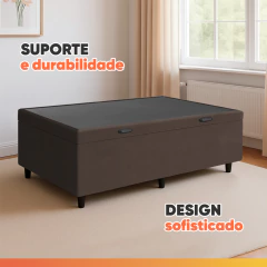 Cama Box com Baú Solteiro 0,88 com 41cm de Altura Prince — foto 4
