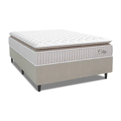 Cama Box Colchão Casal Molas Ensacadas City Pillow Top 138x188x61cm — foto 1