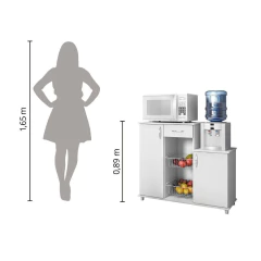 Fruteira Armário Balcão Multiuso Cozinha Diva Branco — foto 6