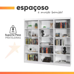 Estante Livreiro Multiuso 12 prateleiras 1,78m Office J&A — foto 5