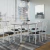 Conjunto De Mesa Sala de Jantar Sara Com 6 Cadeiras Tubular Granito 1,40m Artefamol na internet