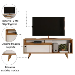 Rack Bancada para TV até 60 polegadas NT 1315 Freijó / Off White Notável — foto 4