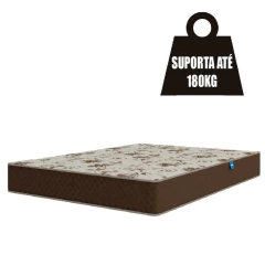 Colchão Casal Espuma D33 Marquês 138x188x19cm Marrom Umaflex - Suporta até 90kg por Pessoa — foto 4