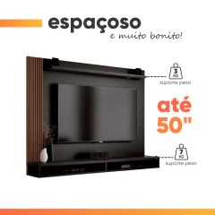 Painel Para Tv Até 50 Polegadas Dijon Ripado C/ Prateleira — foto 5