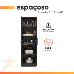 Guarda Roupas Multiuso Solteiro Organizador 4 Prateleiras Belém Notável — foto 10