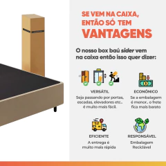 Cama Box desmontável com Baú Lateral King para Colchão de 1,93m Sider — foto 8