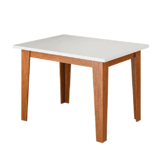 Mesa para Sala de Jantar 1,20m Miami Madeirado/Off White Dobuê
