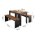 Conjunto De Mesa com 2 Bancos Gourmet Primor Zanzini Preto / Nature na internet