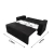 Sofá-Cama 2 Lugares Pratik 5000 Mamflex Preto/Cinza Floral Suede Amassado - loja online