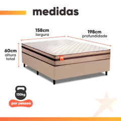 Cama Box Queen Molas Ensacadas Bali 158x198x60cm — foto 3