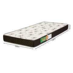 Colchão Espuma Solteiro 0,88x1,88 D20 Polar Branco / Preto — foto 2