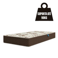 Cama Box Solteiro Colchão Espuma D33 Marquês 88x188x57cm Marrom Umaflex — foto 6