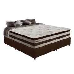 Cama Box Casal Queen 1,58m Colchão Molas Ensacadas 30cm Love Story 158x198x68cm — foto 1