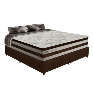 Cama Box Casal Queen 1,58m Colchão Molas Ensacadas 30cm Love Story 158x198x68cm