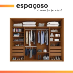 Guarda Roupas Casal 2 Portas de Correr 6 Gavetas Imperador Zanzini — foto 5