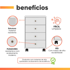 Gaveteiro Multiuso Office Presence Branco — foto 4