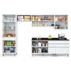 Cozinha 6 Peças C/gaveteiro Top Class Batrol Branco — foto 4