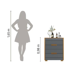 Cômoda Dhara 4 Gavetas Moval — foto 5