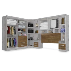 Dormitório Completo Georgia J&A Avelã / Jequitibá Para Cama Box 1,38M Casal — foto 3