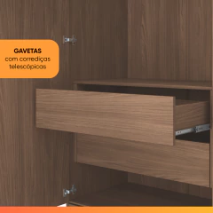 Guarda Roupas Casal Detalhes Frisados Com 6 Portas 4 Gavetas Buriti Andirá — foto 9