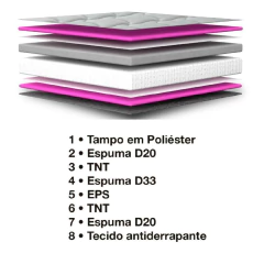 Cama Box Baú Solteiro Colchão D33 Pillow Top Millenium 88x188x57cm Bege Suporta até 100kg por pessoa — foto 5