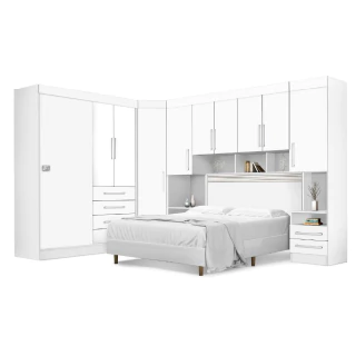 Dormitório Completo Georgia JA Para Cama Box 1,58M Queen