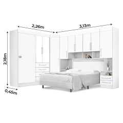 Dormitório Completo Georgia JA Para Cama Box 1,58M Queen — foto 3