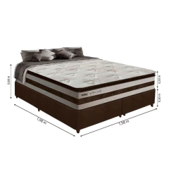 Cama Box Casal Queen 1,58m Colchão Molas Ensacadas 30cm Love Story 158x198x68cm — foto 3