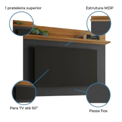 Painel Para TV Smart até 50 Polegadas NT 1185 Notável 1,35m — foto 4