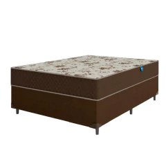 Cama Box Casal Colchão Espuma D33 Marquês 138x188x57cm Marrom Umaflex - Suporta até 90kg por Pessoa — foto 1