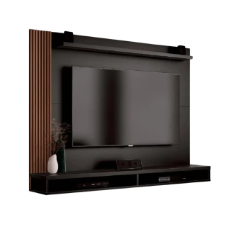Painel Para Tv Até 50 Polegadas Dijon Ripado C/ Prateleira