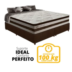 Cama Box Casal Queen 1,58m Colchão Molas Ensacadas 30cm Love Story 158x198x68cm — foto 7