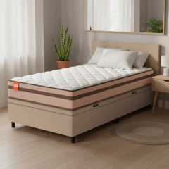 Cama Box Baú Solteiro Molas Ensacadas Bali 88x188x63cm — foto 2