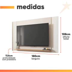Painel Para TV Até 65 Polegadas 1,80m com Impressão 3D Intense Caemmun — foto 3