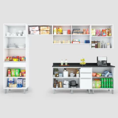 Armário de Cozinha Completa Top Class 6 Peças com 12 Portas Branco — foto 8