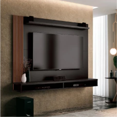 Painel Para Tv Até 50 Polegadas Dijon Ripado C/ Prateleira — foto 2