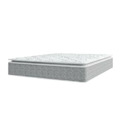 Colchão Casal Molas Ensacadas Pillow Top Perfect 138x188x33cm Cinza/Branco Umaflex — foto 1