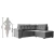 Sofá De Canto Retrátil 5 Lugares Tóquio Cinza - loja online