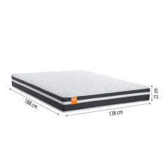 Cama Box Baú Casal Colchão Molas Qatar 138x188x63cm - Suporta até 200Kg Por Pessoa — foto 5