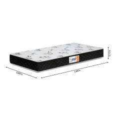 Colchão Solteiro Espuma D33 Gazin 15x88x188cm Preto/Branco — foto 2