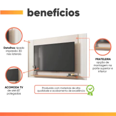 Painel Para TV Até 65 Polegadas 1,80m com Impressão 3D Intense Caemmun — foto 4